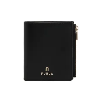 Furla Soft Calfskin Wallet Small Size Women's Black
