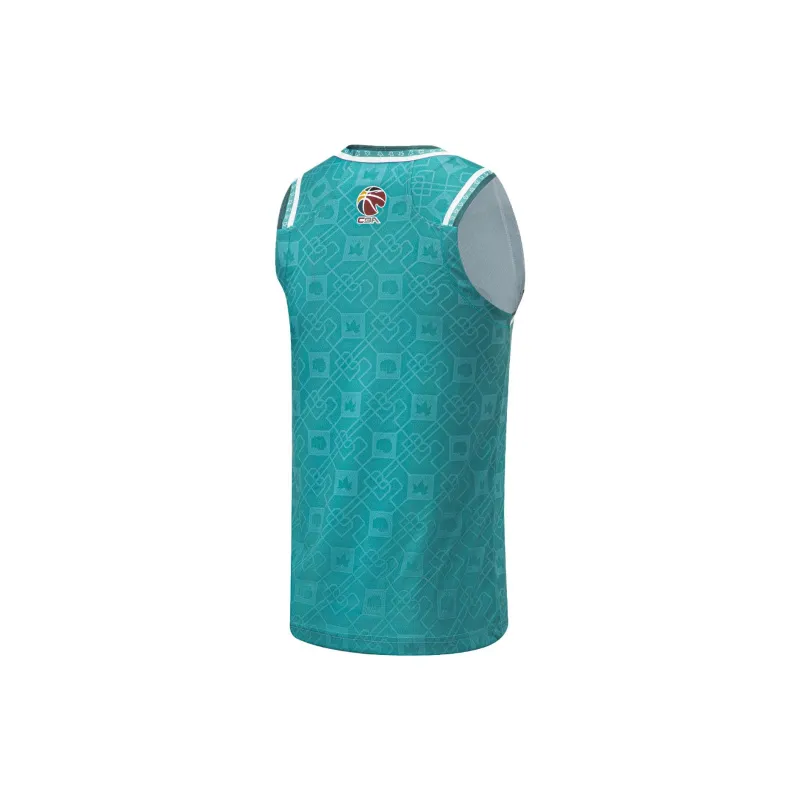 LiNing CBA Collection Professional Basketball Collection Tank Tops Men's Green Mountain-1
