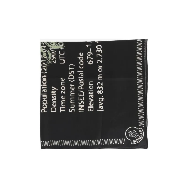 Moncler Silk Scarves Men's Black-0
