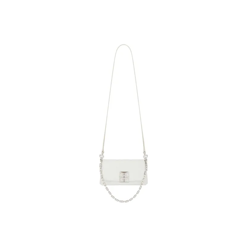 Givenchy 4G Cow Leather Portable Crossbody Bag, Shoulder Bag Women's Ivory White-1