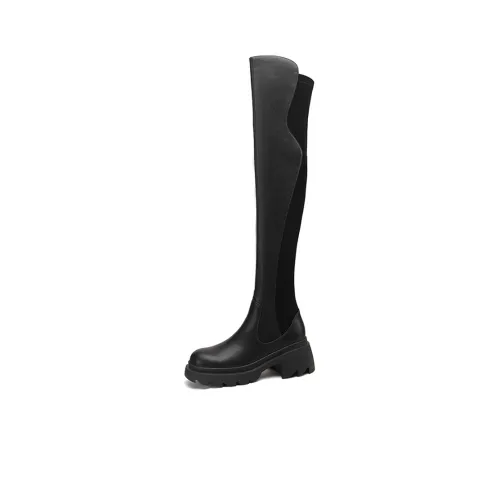 EASTTATA ET Over-The-Knee Boots Women's Black