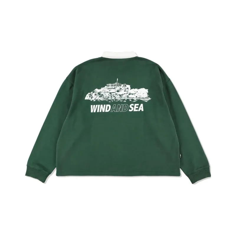 WIND AND SEA BIG RUGGER SWEAT Sweatshirt Unisex Green-1