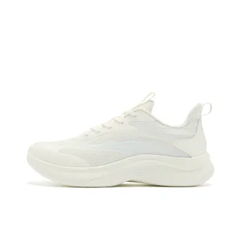 QIAODAN Cushioning Wear Resistant Low Top Running Shoes Women's White Blue