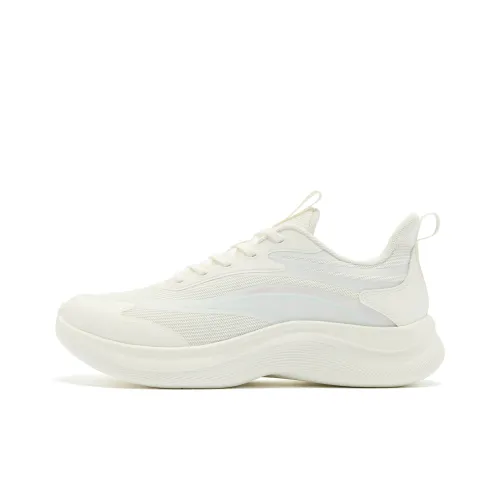 QIAODAN Cushioning Wear Resistant Low Top Running Shoes Women's White Blue