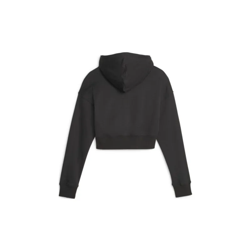 PUMA CLASSICS Cropped Hoodie TR Sweatshirt Women's Black-1
