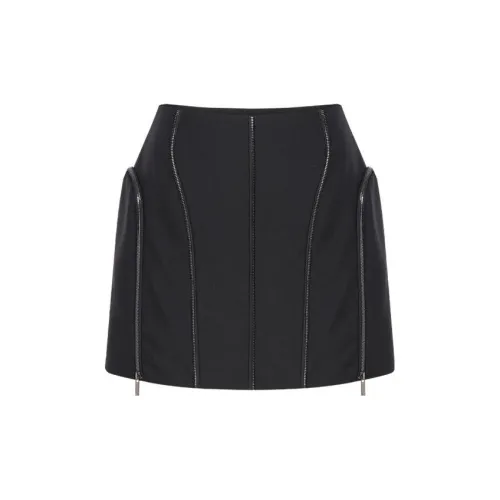 DISIMAN.LING Casual Short Skirts Women's Black