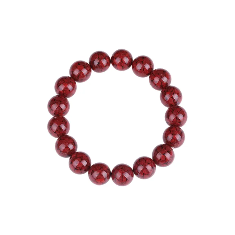 Cardamom Time Reconstructed Cinnabar Jade Bracelets Unisex Reconstructed Cinnabar-0