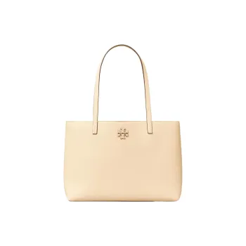 TORY BURCH McGraw Cow Leather Handbag Shoulder Bag Small Size Women's Cheese White