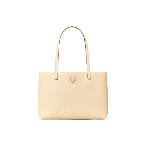 TORY BURCH McGraw Cow Leather Handbag Shoulder Bag Small Size Women's Cheese White