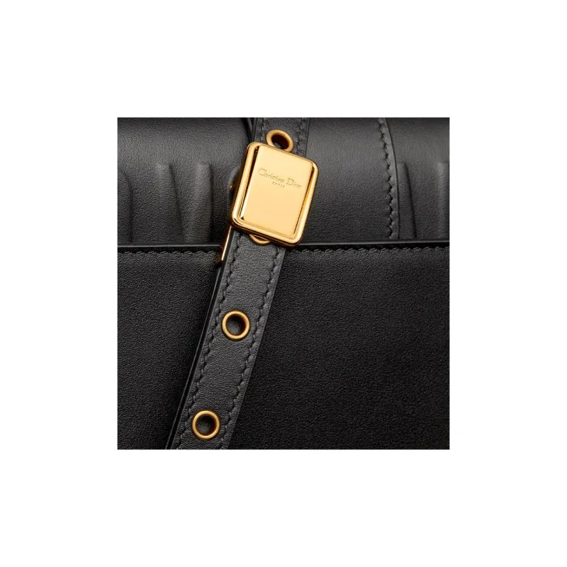 DIOR 30 Montaigne Cow Leather Chain Bag, Shoulder Bag, Crossbody Bag Trumpets Women's Black-5