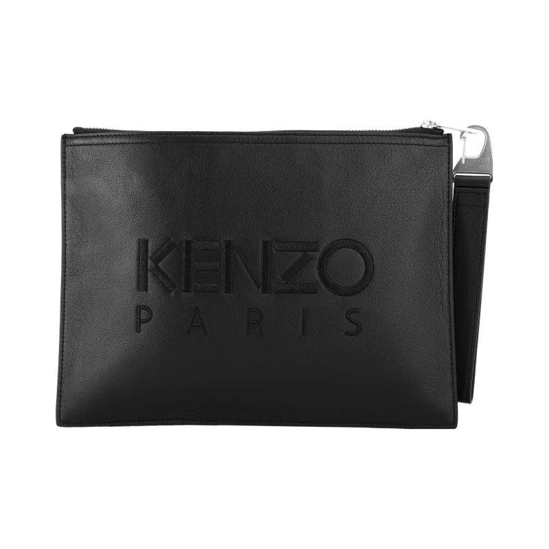 KENZO Leather Clutch Men's Black-3