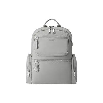 SAMSONITE Fabric With Microfiber Leather Laptop Backpack Medium Size Women's Gray Green
