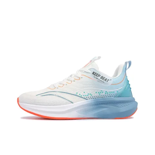 Keep Beat Running Shoes Unisex Low Top Pink, Orange, White, Black