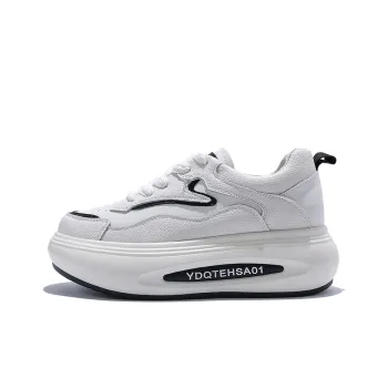 Junjali Wear Resistant Breathable Lightweight Height Increasing Low Top Casual Shoes Women's