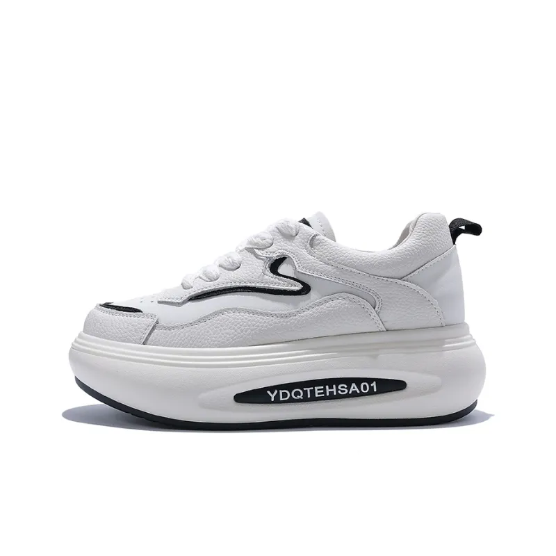 Junjali Wear Resistant Breathable Lightweight Height Increasing Low Top Casual Shoes Women's-0