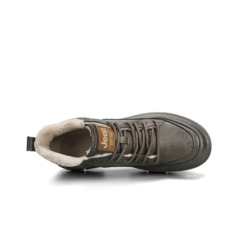 Jeep Vintage Versatile Insulated Shoes Low Top Casual Shoes Men's Khaki-4