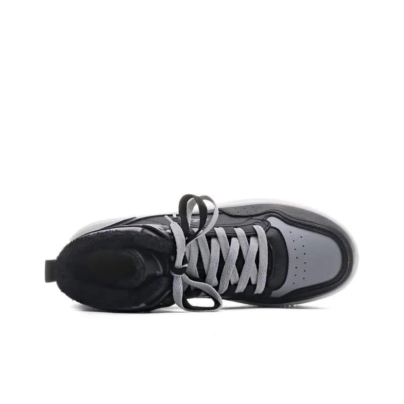Warrior Wing Series Slip Resistant Cushioning Wear Resistant Lightweight High Top Skateboard Shoes Men's Black-3