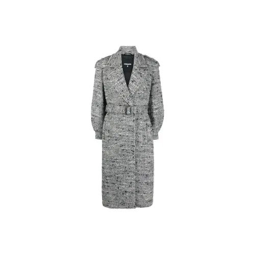 Patrizia Pepe Herringbone Belted Midi Coat