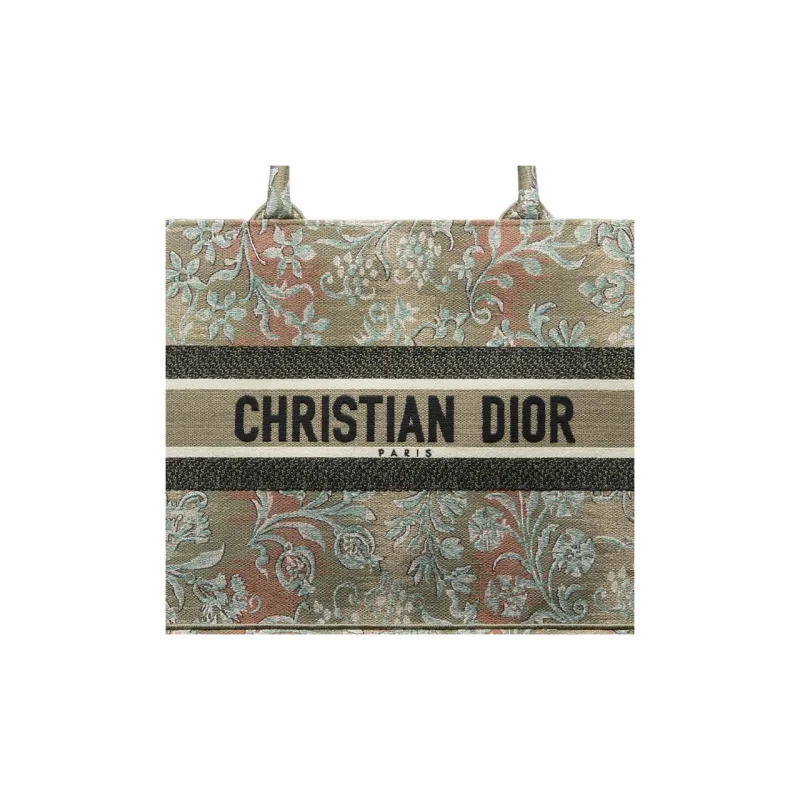 DIOR BookTote Embroidery Tote Bag, Shopping Bag, Shoulder Bag, Handbag Medium Size Women's Green-4