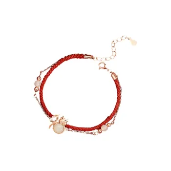 Jianlu Hetian Jade Hetian Jade Bracelets Women's Pale Greenish White Jade
