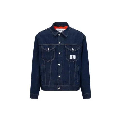 Calvin Klein Denim Jackets Men Denim Dark Blue