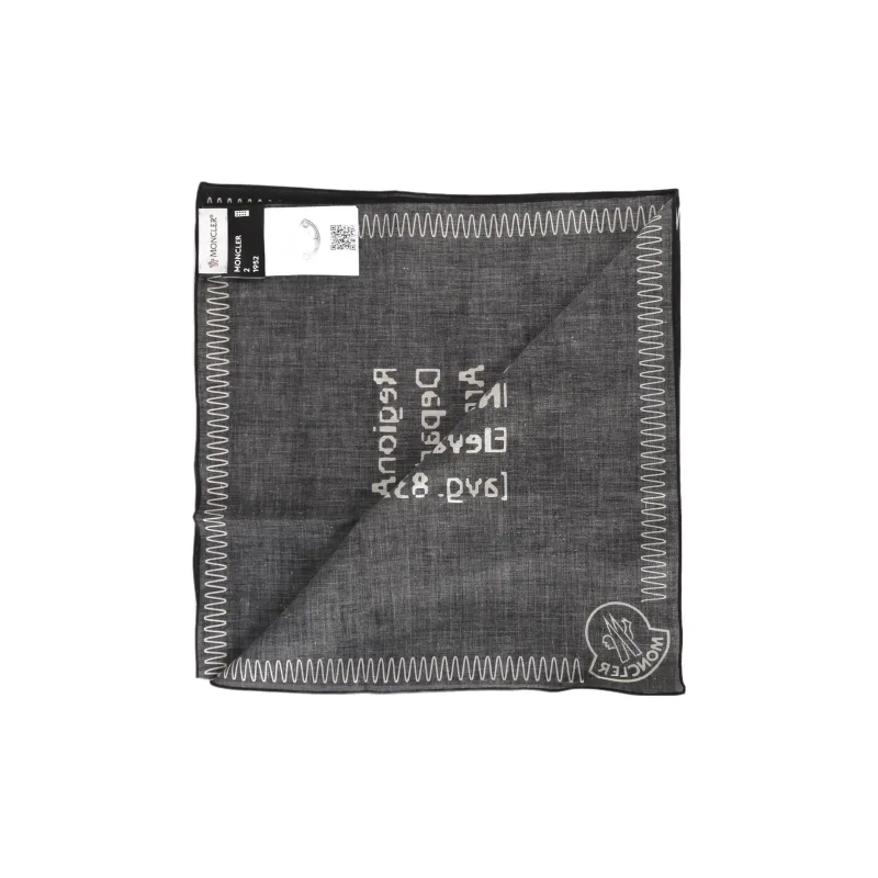 Moncler Silk Scarves Men's Black-1