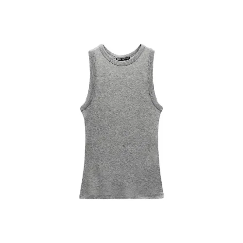 ZARA Tank Tops Women's Gray