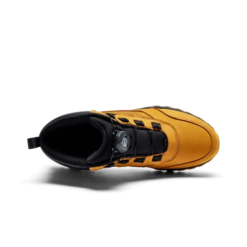 Jeep Breathable Warm Water Resistant Wear Resistant Cushioning Outdoor Boots Men's Black Yellow-3