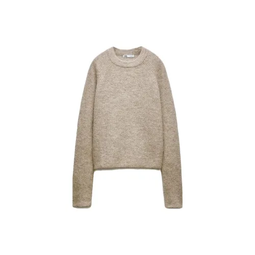 ZARA Cashmere Sweaters Women's Brown