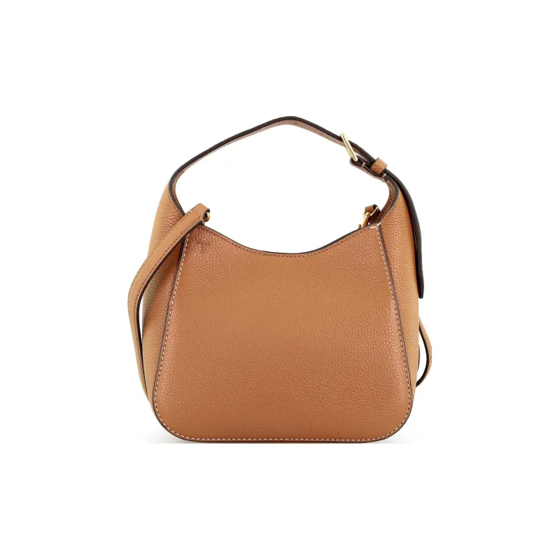 TORY BURCH Thea Leather Bucket Bag Handbag Shoulder Bag Women's Brown-2