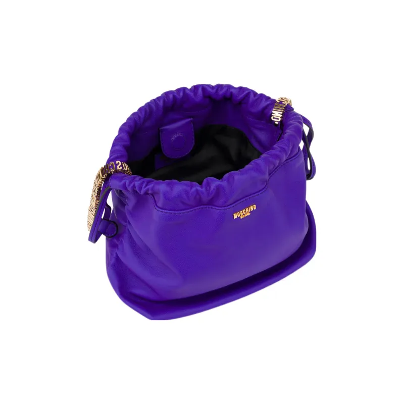 MOSCHINO Sheepskin Bucket Bags Shoulder Bag Crossbody Bag Mini Women's Purple-2
