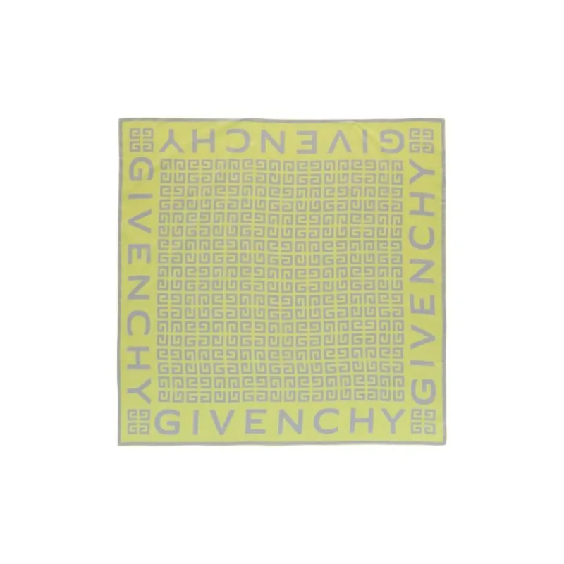 GIVENCHY Silk Scarves Women's Yellow-0