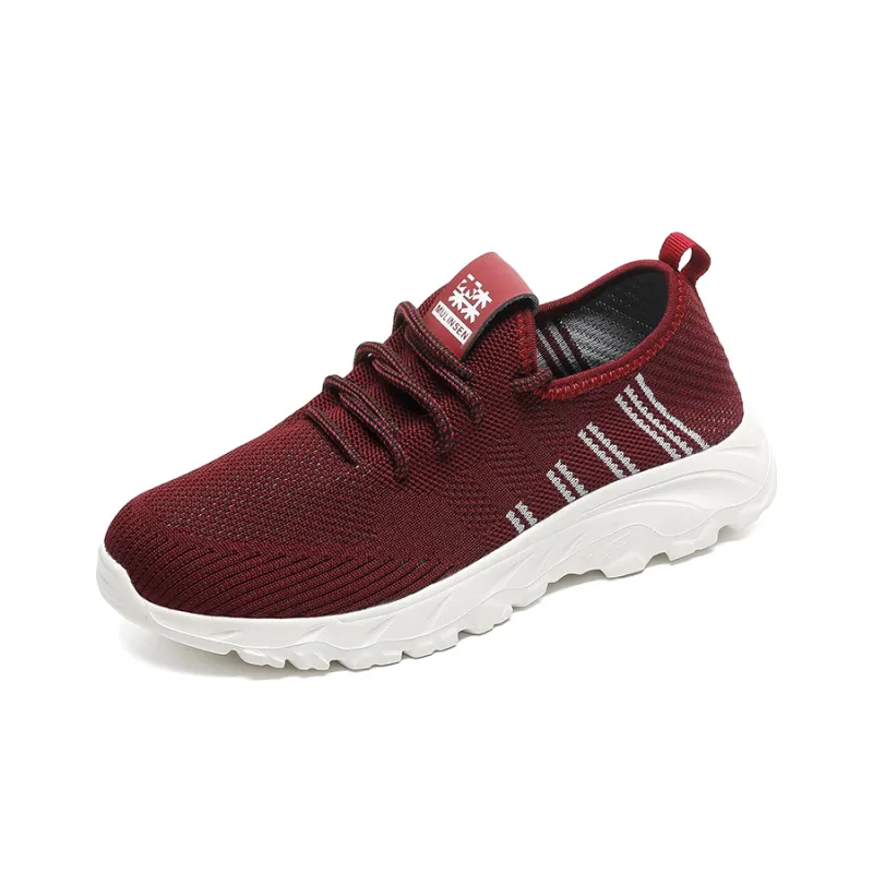 Mulinsen Cushioning Rebound Height Increasing Balance Lightweight Breathable Low Top Casual Shoes Women's Black-6