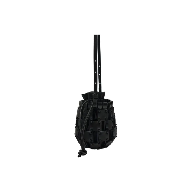 ZARA Polyurethane Bucket Bags Shoulder Bag Crossbody Bag Mini Women's Black-2