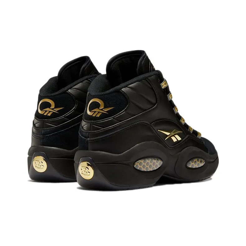 Reebok Question Mid Black Gold-4