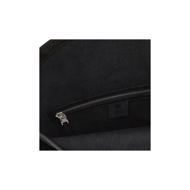 Givenchy Voyou Suede Cow Leather Portable Crossbody Bag, Shoulder Bag Women's Black-3
