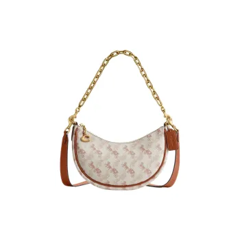 COACH Mira Canvas With Calfskin Canvas Bag Crossbody Bag Shoulder Bag Women's Chalk Polished Amber