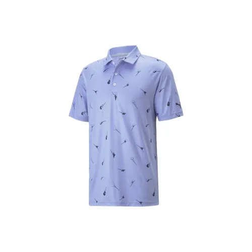 PUMA Cloudspun Chords Polo Shirts Men Blue