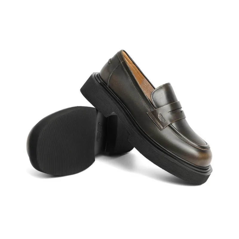 BELLE Loafers Women's Brown/Gray Brown/Gray-9