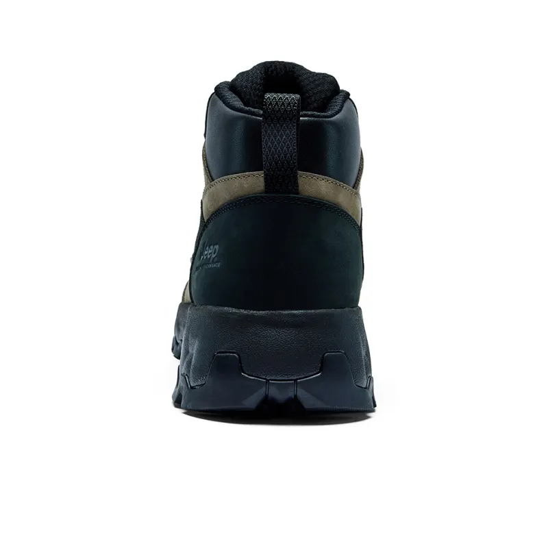 Jeep Breathable Warm Water Resistant Wear Resistant Cushioning Short Outdoor Boots Men's Olive Green-4