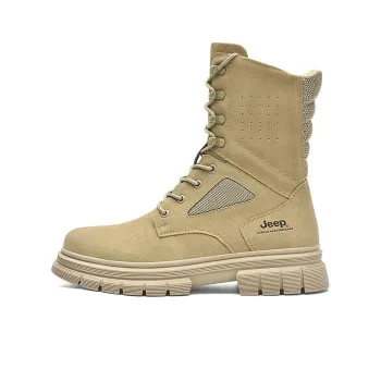 Jeep Warm And Wear Resistant Knee High Outdoor Boots Men's Sand