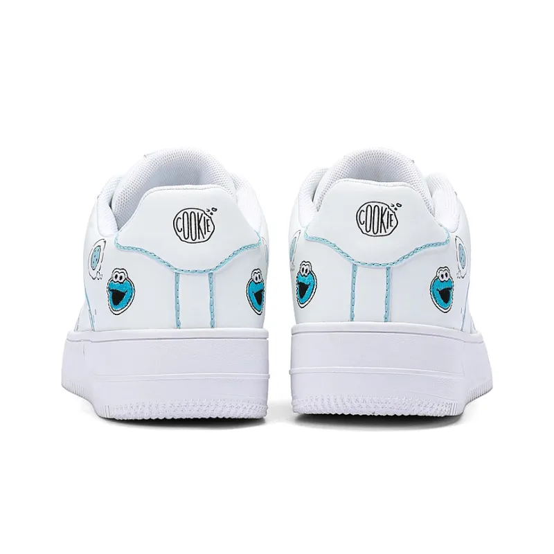 SESAME STREET Skateboard Shoes Unisex Low Top Blackberry/Moonlit Blue/Strawberry Red/Litchi White-23