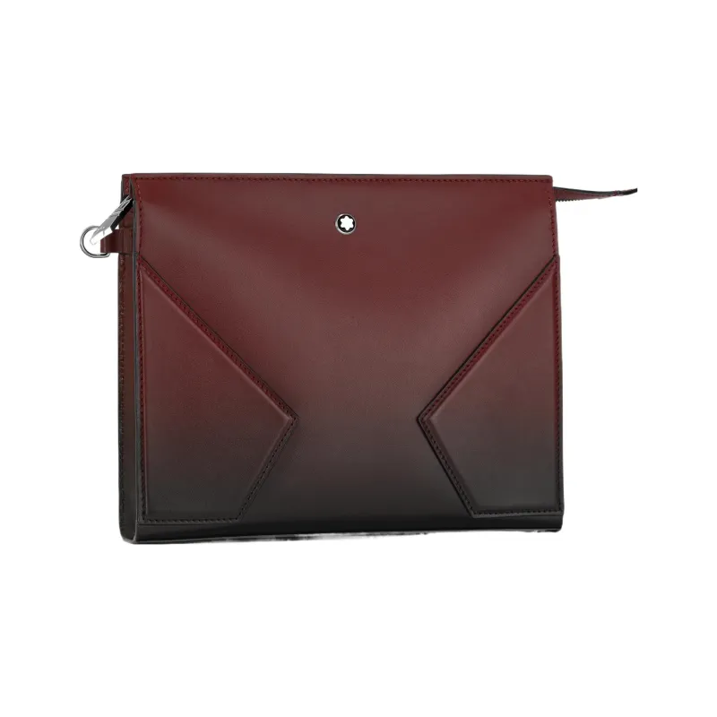 MONTBLANC Calfskin Clutch Unisex Burgundy Color-1