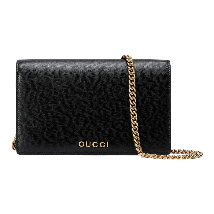 GUCCI Leather Shoulder Bag, Crossbody Bag, Wallet Regular Women's Black-0