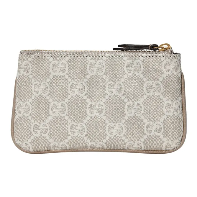 GUCCI Ophidia Canvas With Leather Canvas Bag Key Pouches Women's Beige Mixed Wheat-2