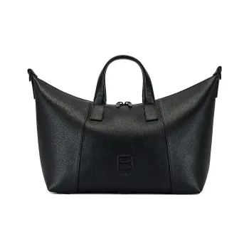 Balenciaga Hourglass Grain Leather Shoulder Bag, Crossbody Bag, Handbag Large Size Men's Black