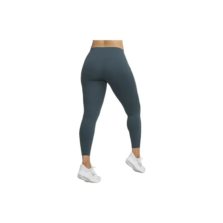 Nike Medium-Support Mid-Rise 7/8 Leggings With Pockets Leggings Women's Dark Forest Green-1