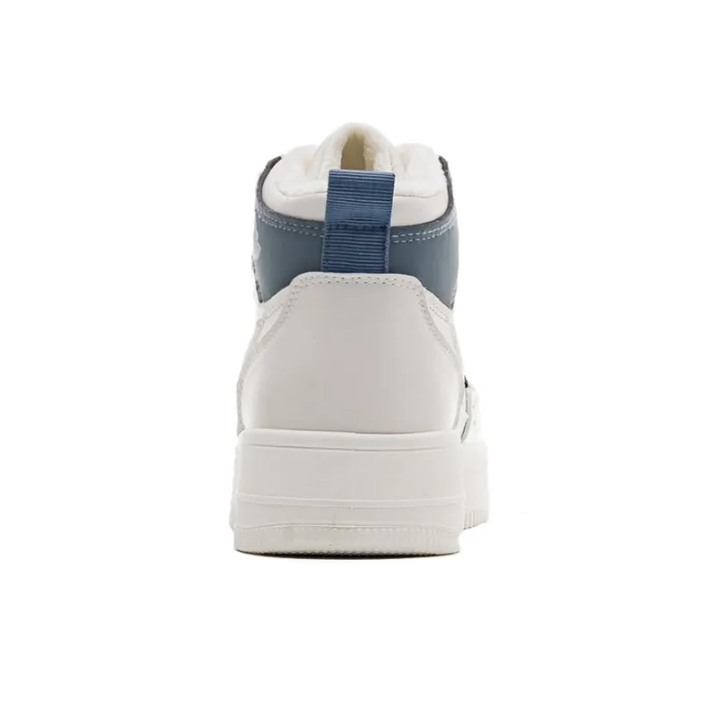 WARRIOR Skateboard Shoes Unisex High Top Beige Blue-3