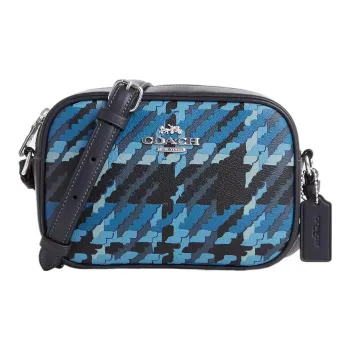 COACH Jamie Canvas With Leather Camera Bag Shoulder Bag Crossbody Bag Small Size Women's Blue