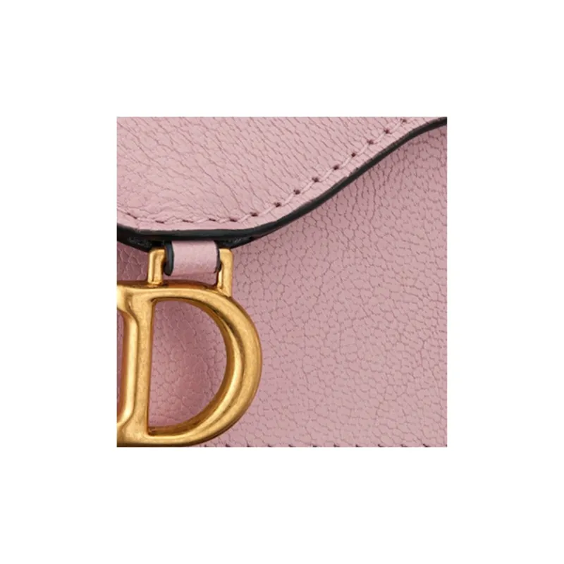 DIOR Goatskin Card Holder Regular Women's Vintage Rose-4